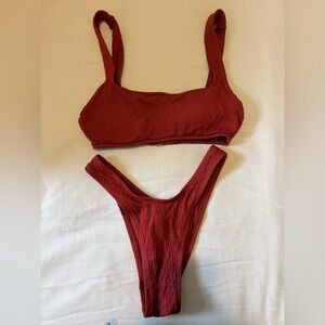 Aerie Deep Orange Bikini Set